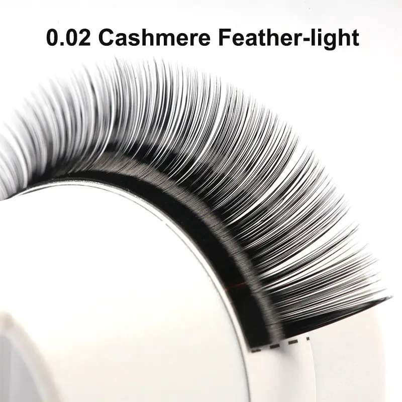 0.02mm cashmere feather eyelash extension for those with thin or short eyelashes