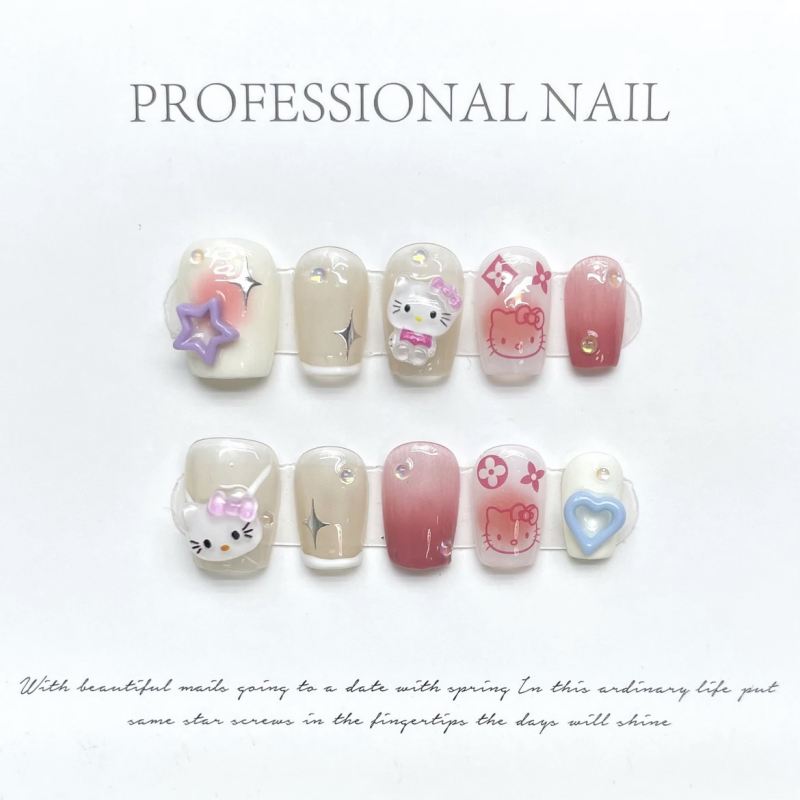 Carton Pet Handmade Press-on Nails Collection