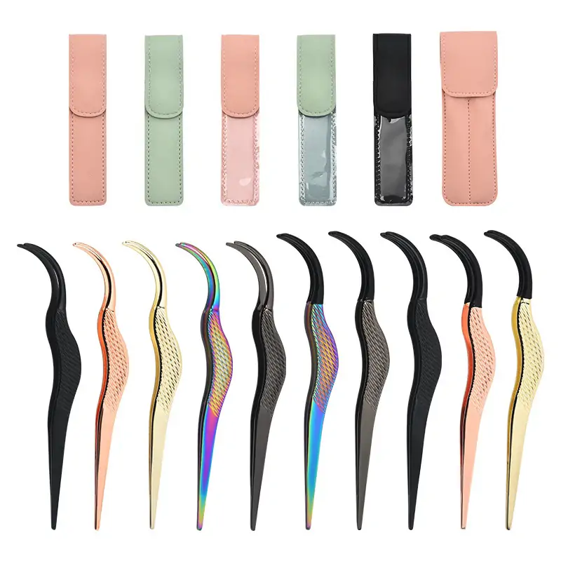 DIY Individual Lash Tweezers Applicater Easy to Use Different Colors With Package
