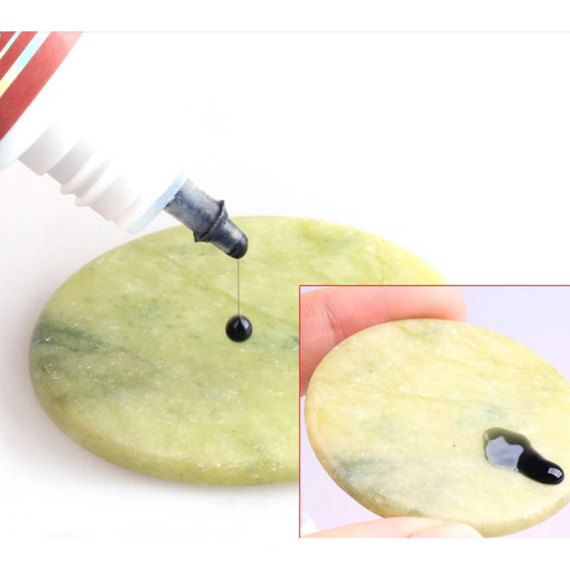 Professional Eyelash Extension Glue Holder Jade Stone Small Package