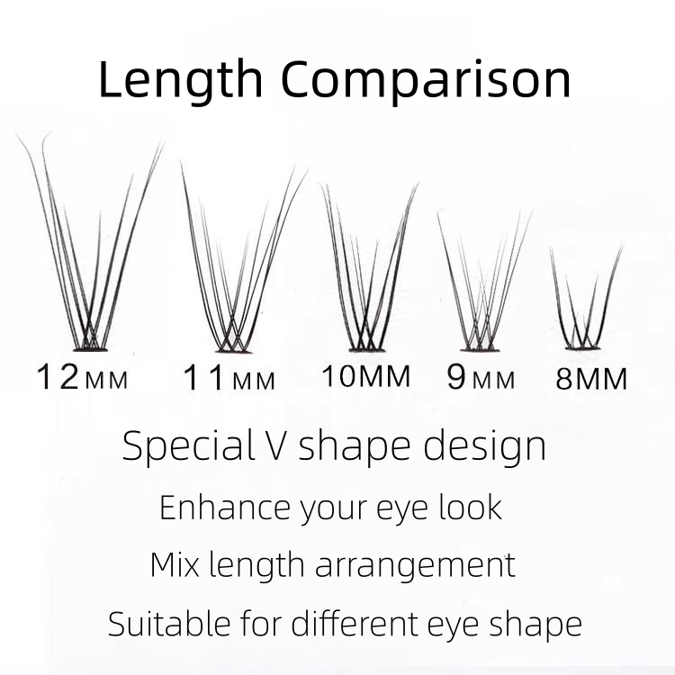 V Fishtail Shape DIY Individual Eyelash Enhance your Eyes