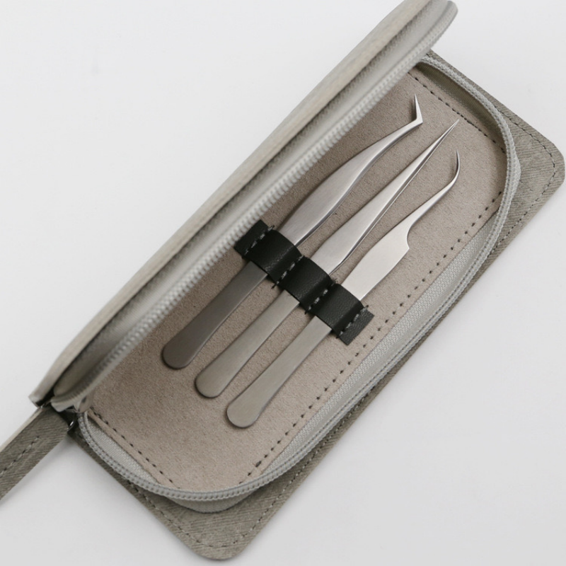 Custom Tweezers Package Metal Leather Plastic Case Box Bag
