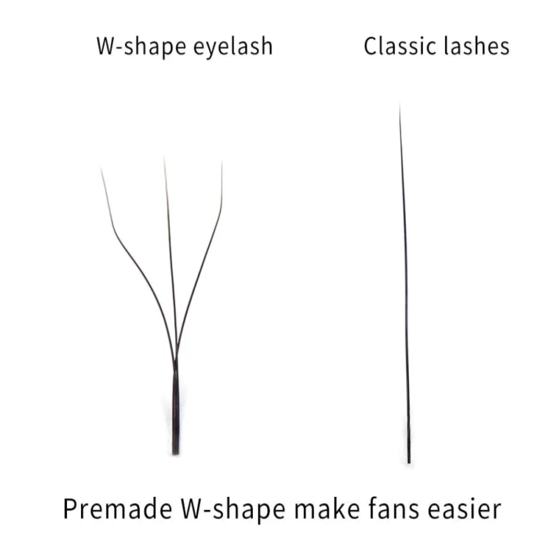 3D W Shape Eyelash Extensions Volume Fans Lashes Clover Bloom Fans Soft False Eyelashes  Easy Fan