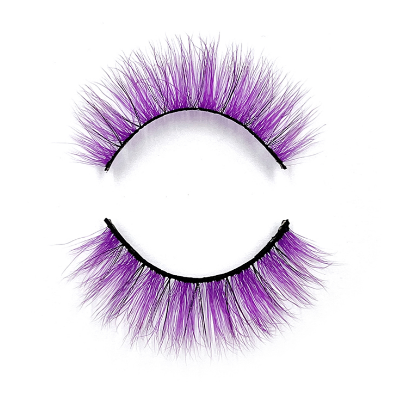 Color Lash Strips Faux Mink  Magic Purple ANE009