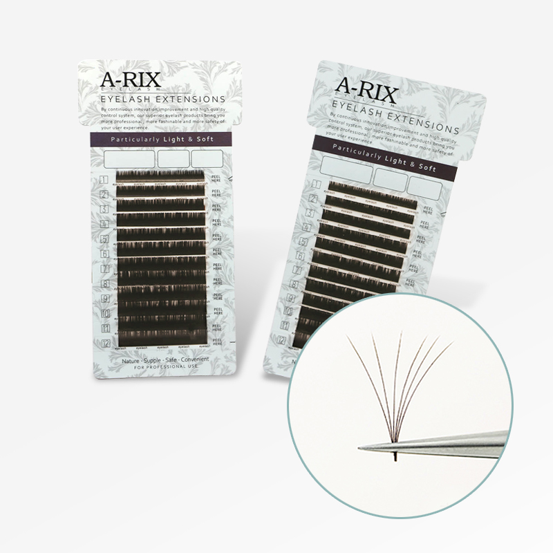 Brown Silk Volume Eyelash Extension High Density 0.07