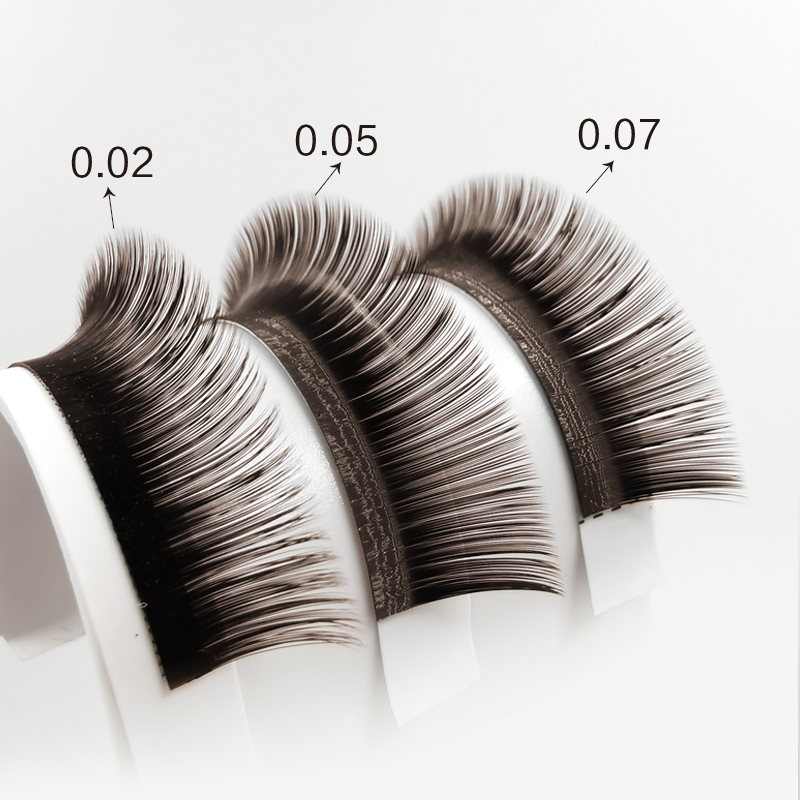 Brown Silk Volume Eyelash Extension High Density 0.07