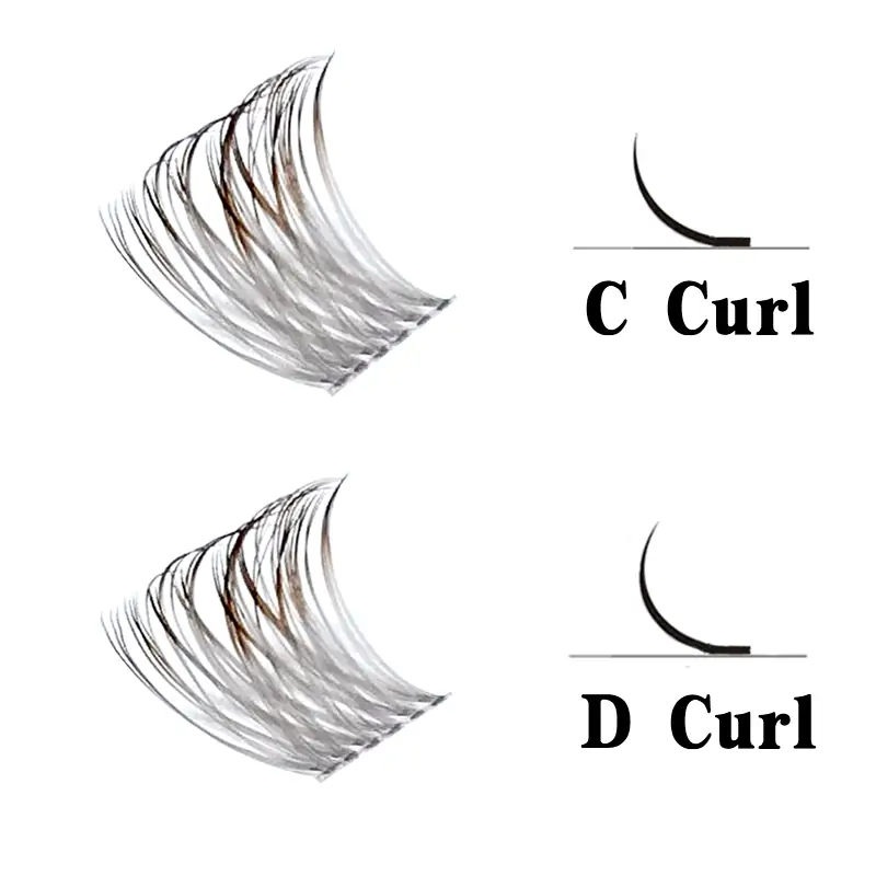 Ombré Diy Lash Extension Pre-cut Segment Cluster Lashes Wispy Natural Look Eyelash Extensions Private Label