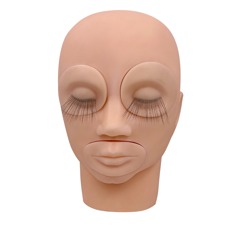 Sillion Mannequin Head for Lash Extension Make-up Practise Replaceable Eyelash Mouth